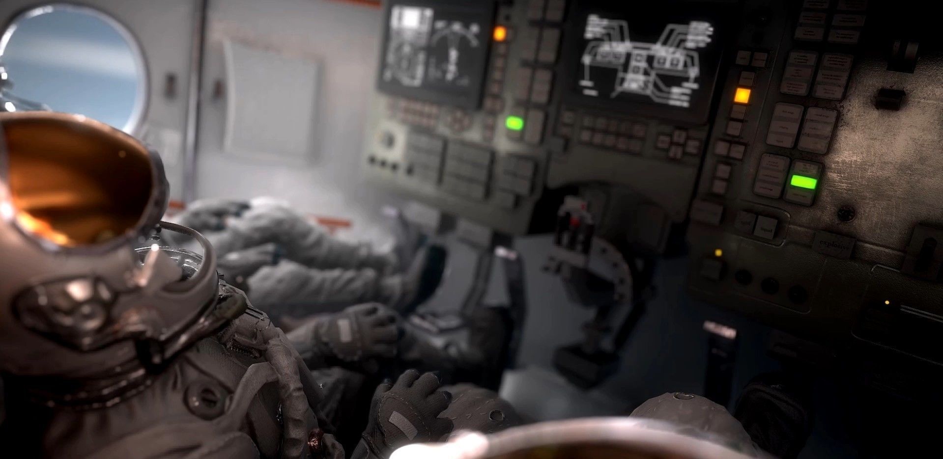 Astronaut in spacesuit Low-poly 3D model_9