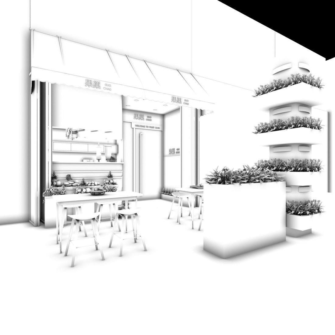 Shop - Refreshments - Coffee Shop 01 3D model_1