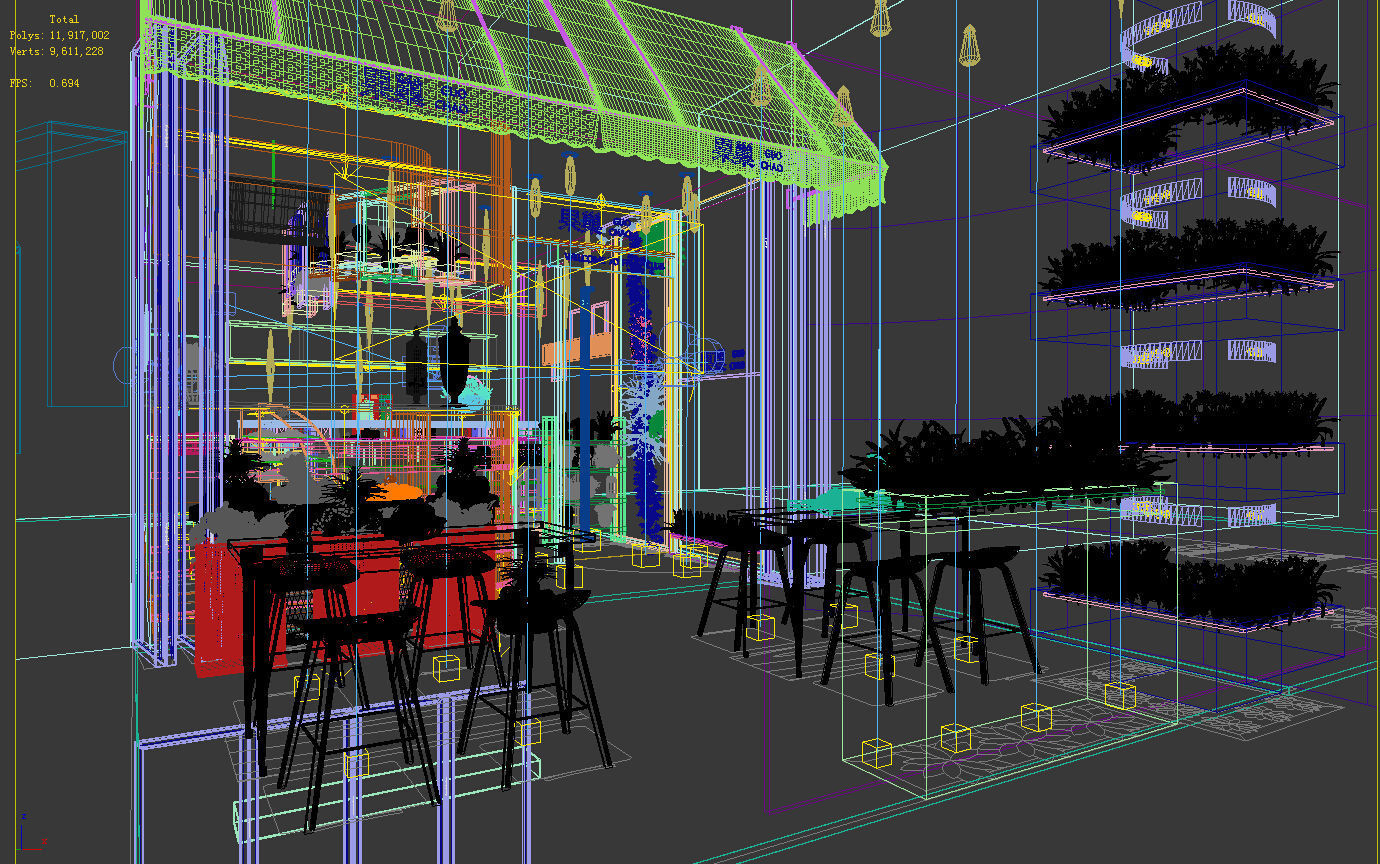 Shop - Refreshments - Coffee Shop 02 3D model_11