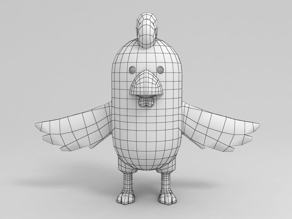 Rigged Chicken Character 3D model_12