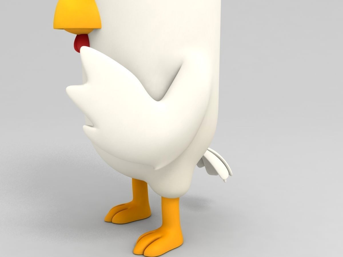 Rigged Chicken Character 3D model_10
