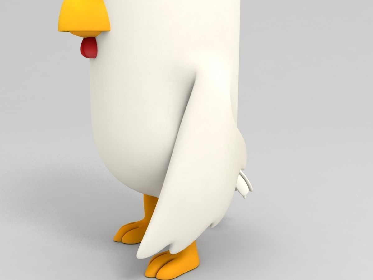 Rigged Chicken Character 3D model_9