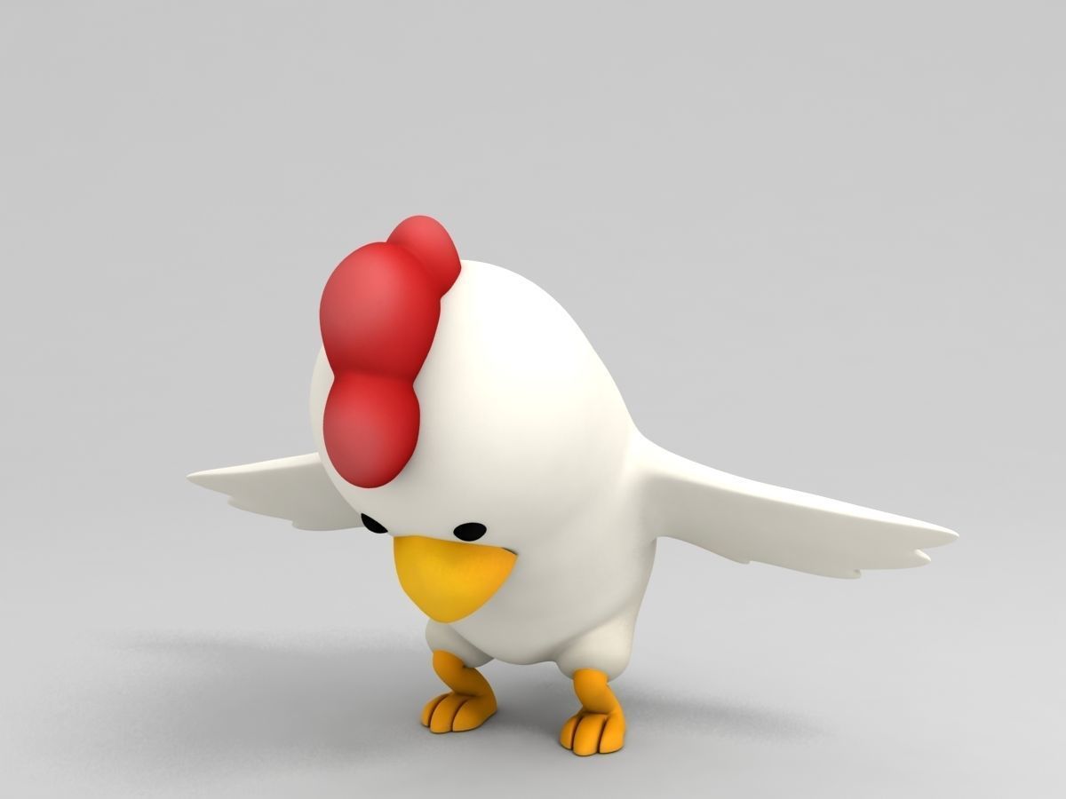Rigged Chicken Character 3D model_11
