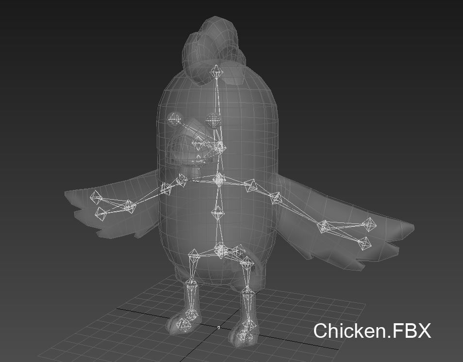 Rigged Chicken Character 3D model_13