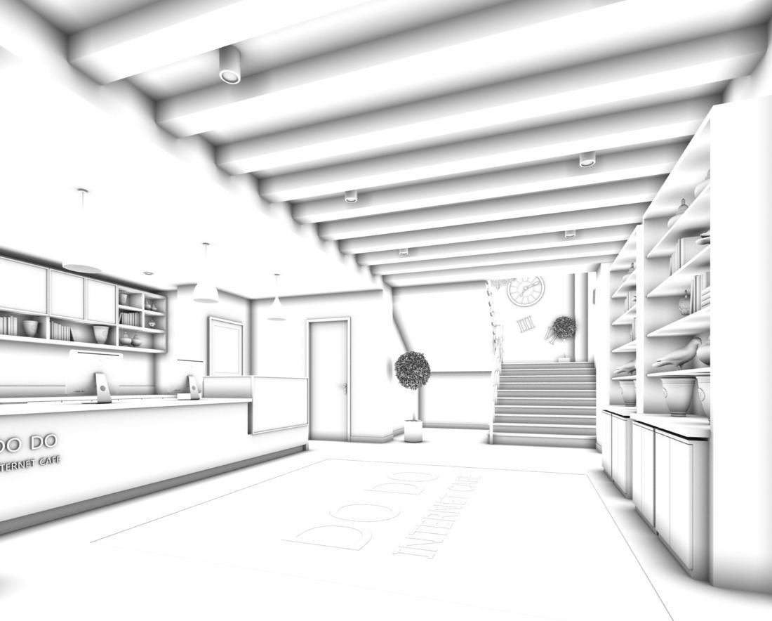 Business Restaurant - Coffee - Banquet  06 3D model_1