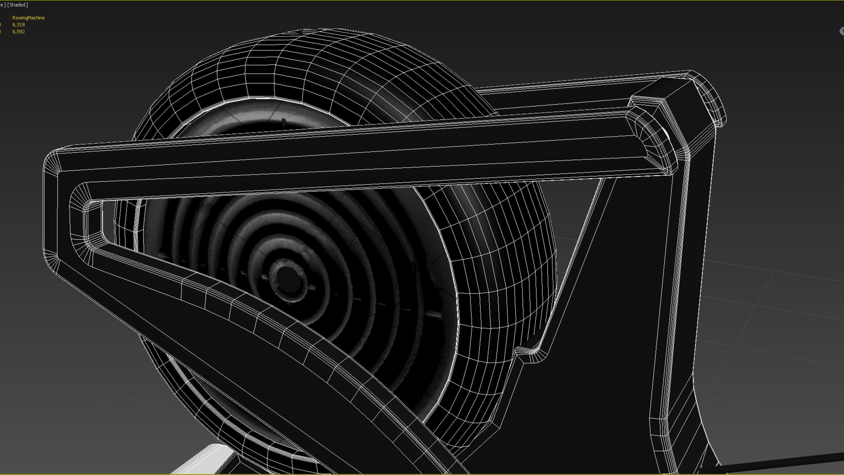 Gym Rowing Machine - Octane and Mental Ray 3D model_4