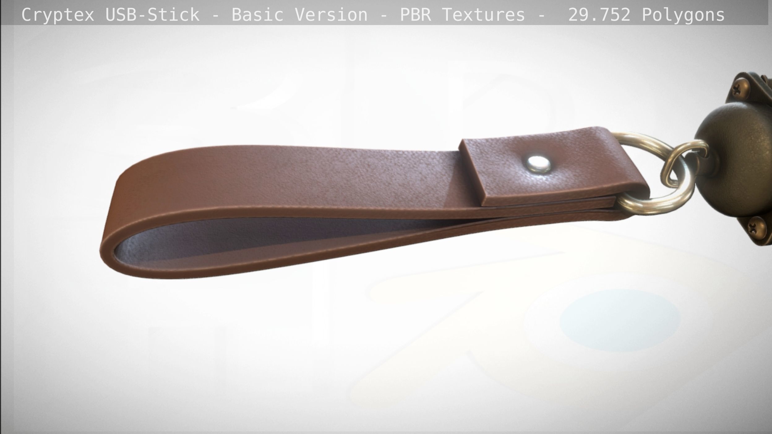 Cryptex USB-Stick PBR Basic Version Low-poly 3D model_25