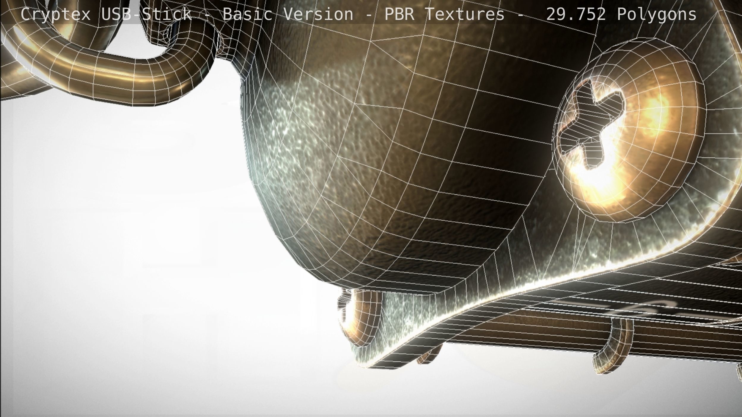 Cryptex USB-Stick PBR Basic Version Low-poly 3D model_44