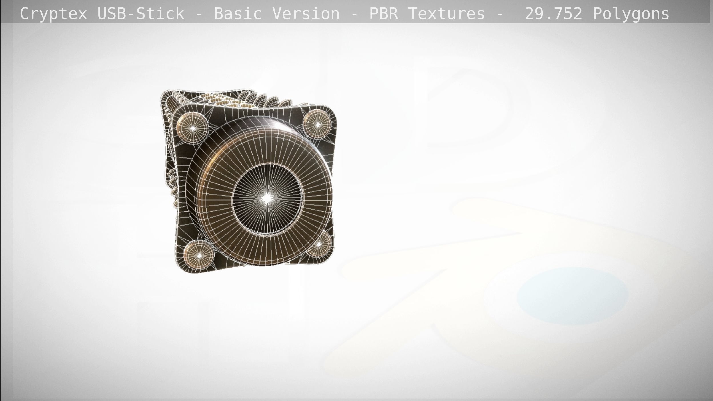 Cryptex USB-Stick PBR Basic Version Low-poly 3D model_53