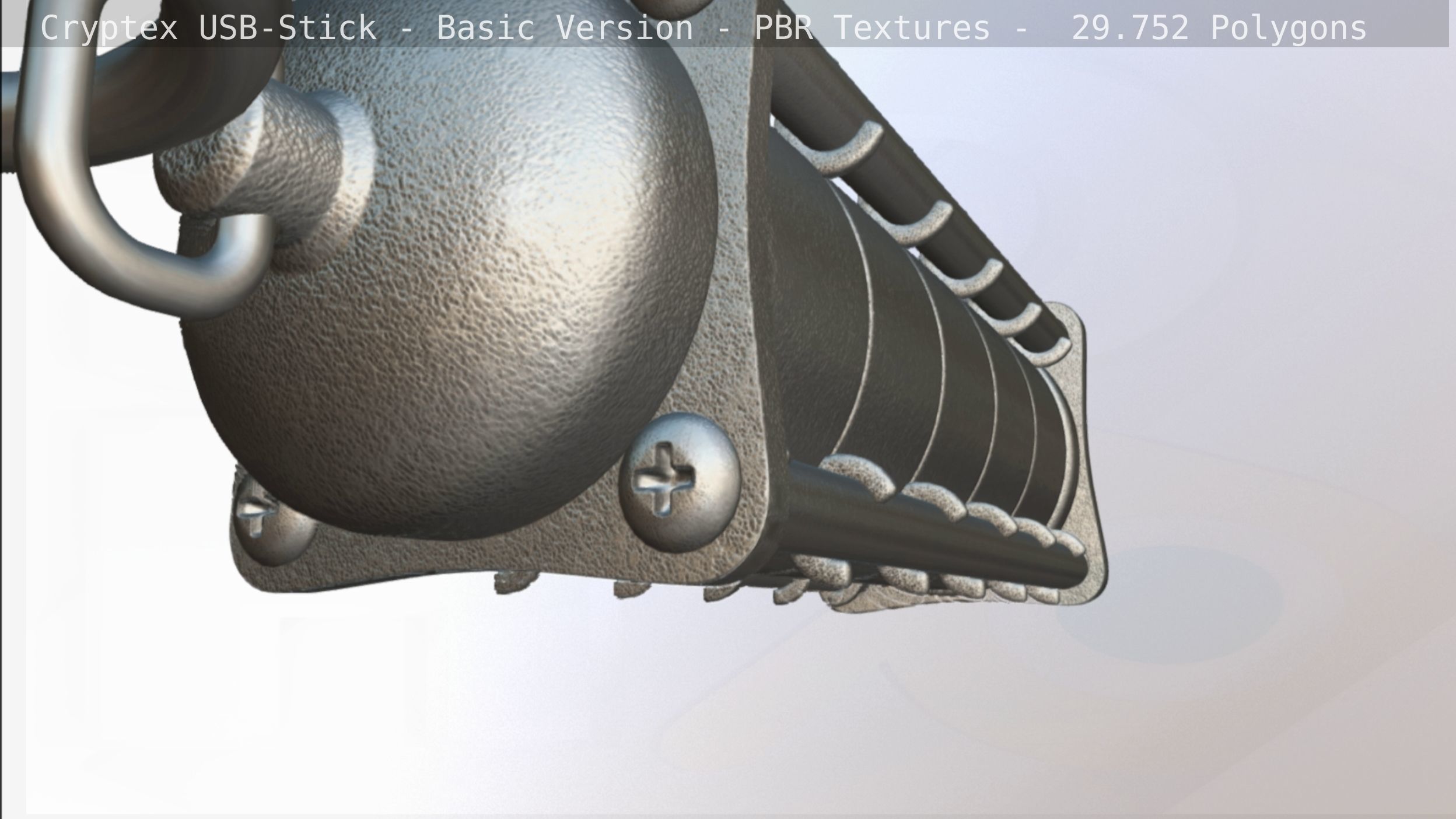 Cryptex USB-Stick PBR Basic Version Low-poly 3D model_71