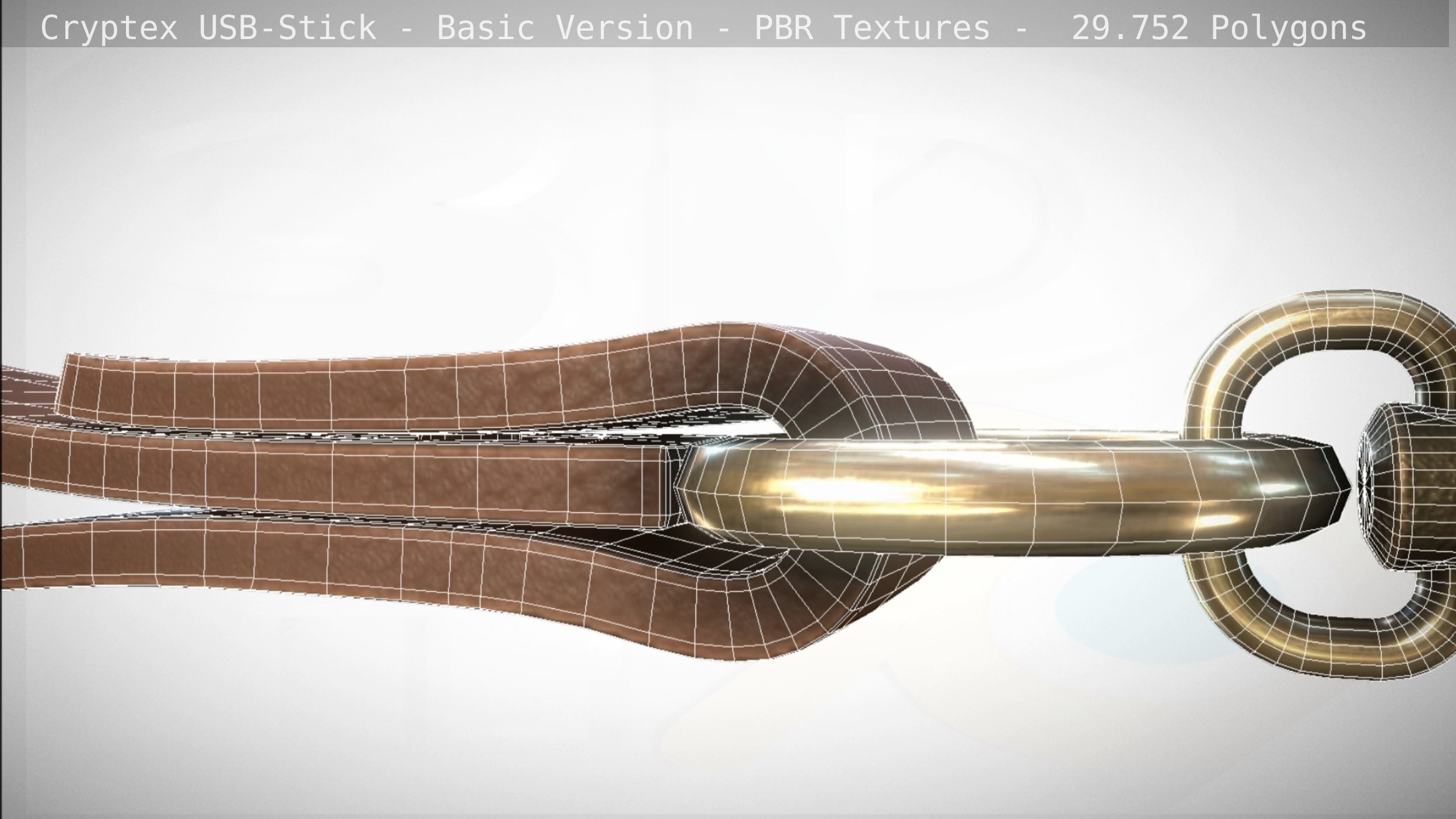 Cryptex USB-Stick PBR Basic Version Low-poly 3D model_49