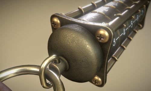 Cryptex USB-Stick PBR Basic Version Low-poly 3D model_2