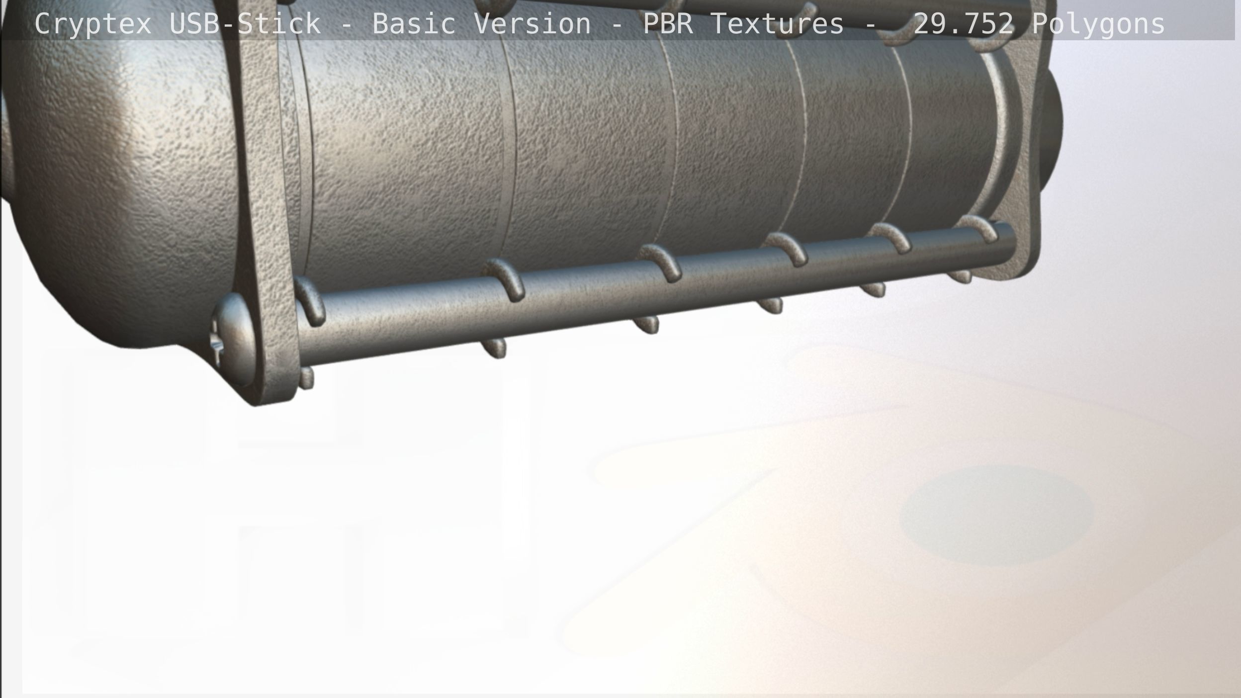 Cryptex USB-Stick PBR Basic Version Low-poly 3D model_70