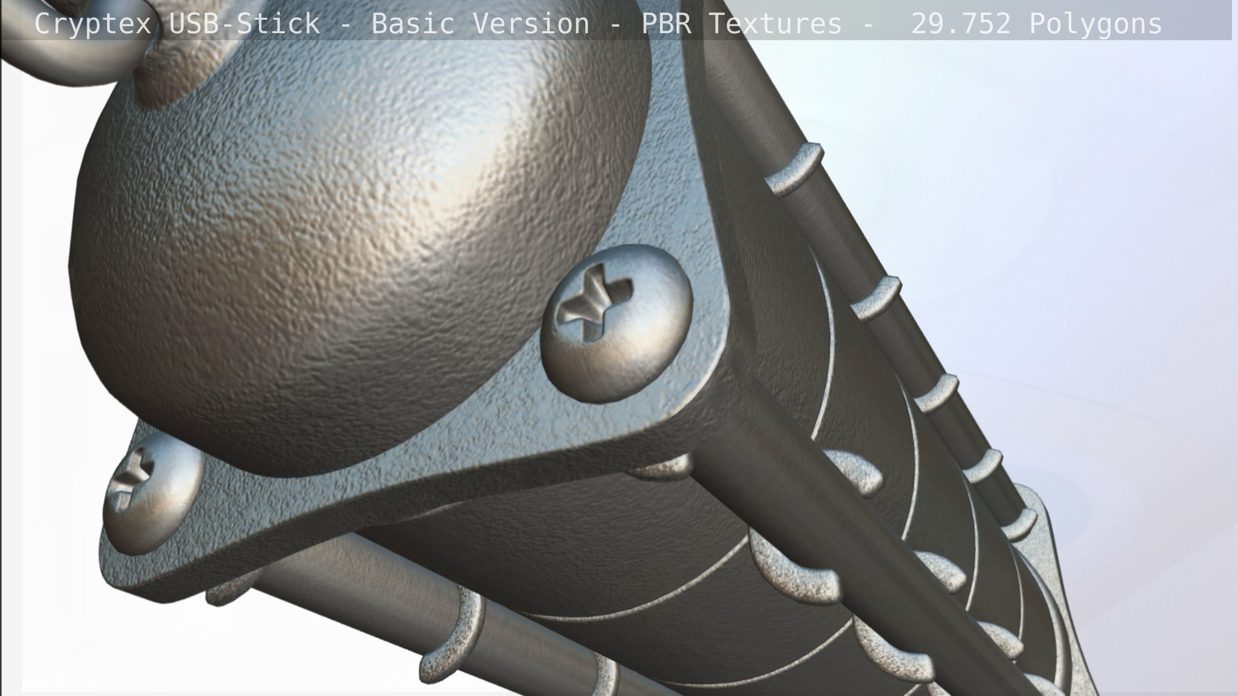 Cryptex USB-Stick PBR Basic Version Low-poly 3D model_68