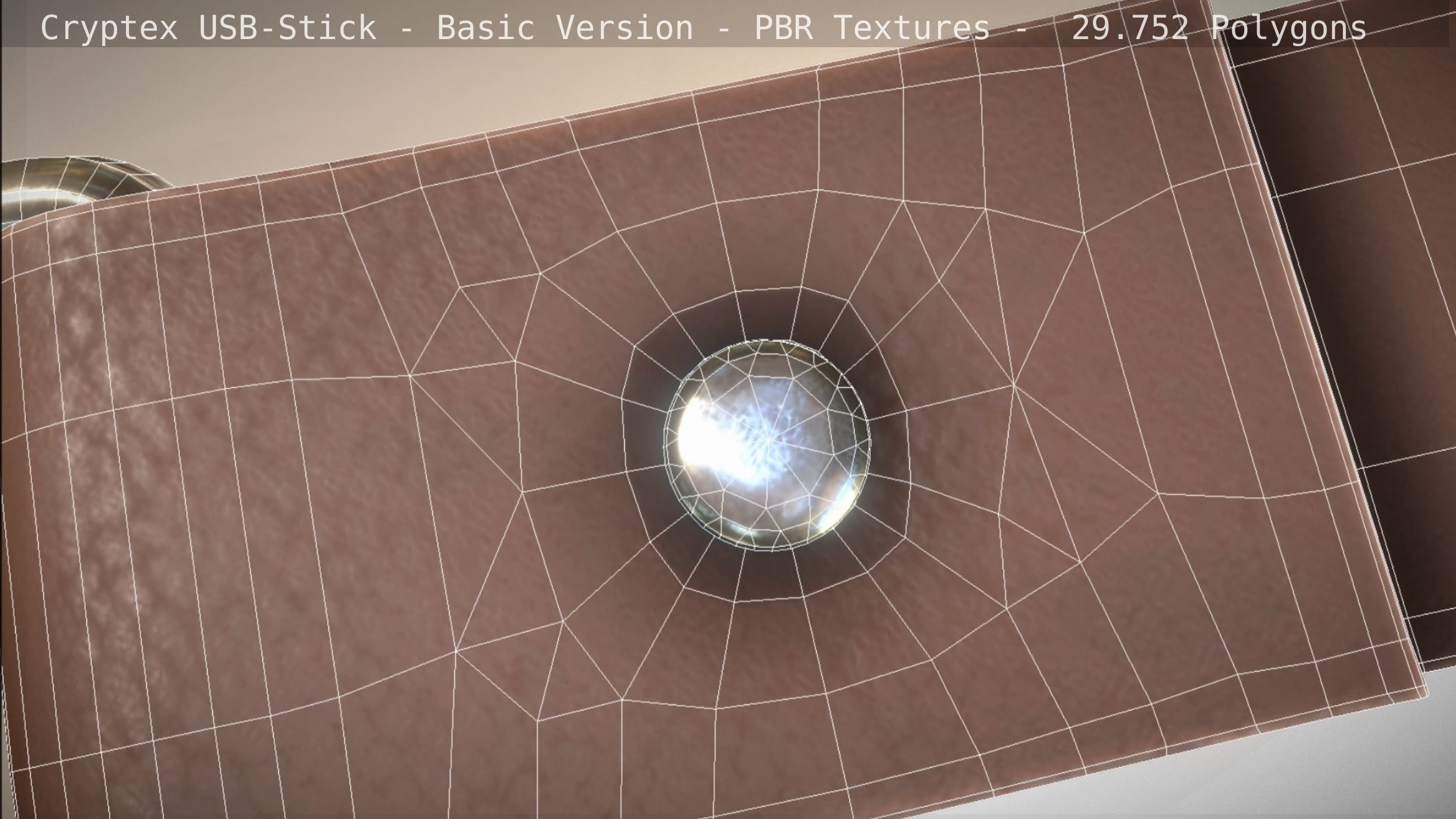 Cryptex USB-Stick PBR Basic Version Low-poly 3D model_51