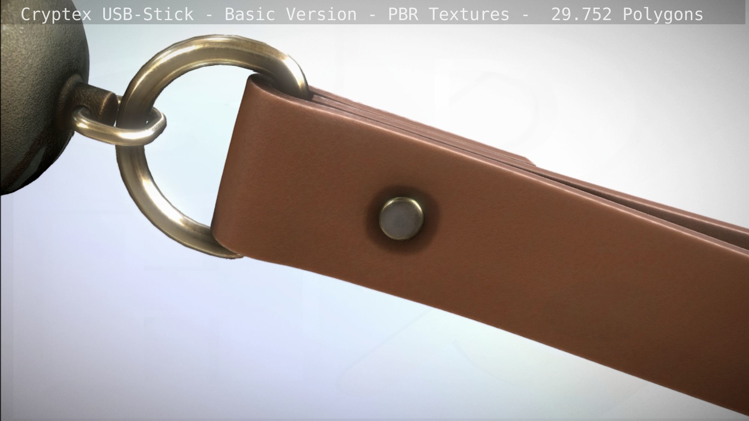 Cryptex USB-Stick PBR Basic Version Low-poly 3D model_33