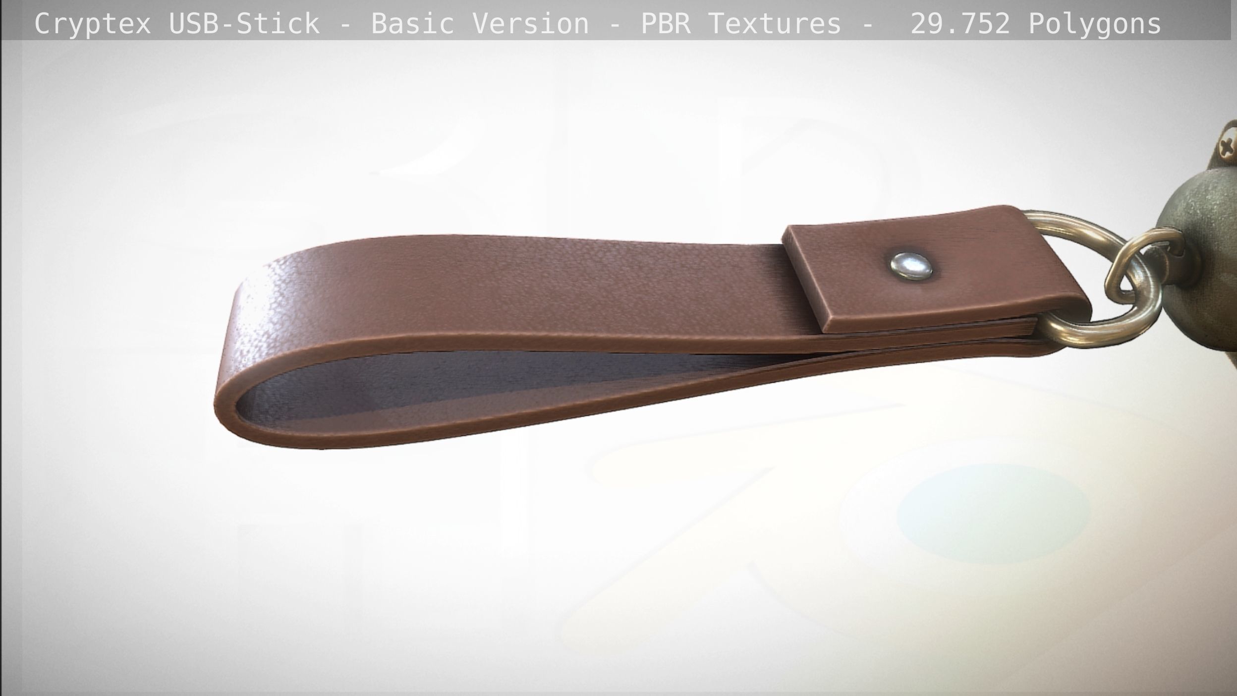 Cryptex USB-Stick PBR Basic Version Low-poly 3D model_29