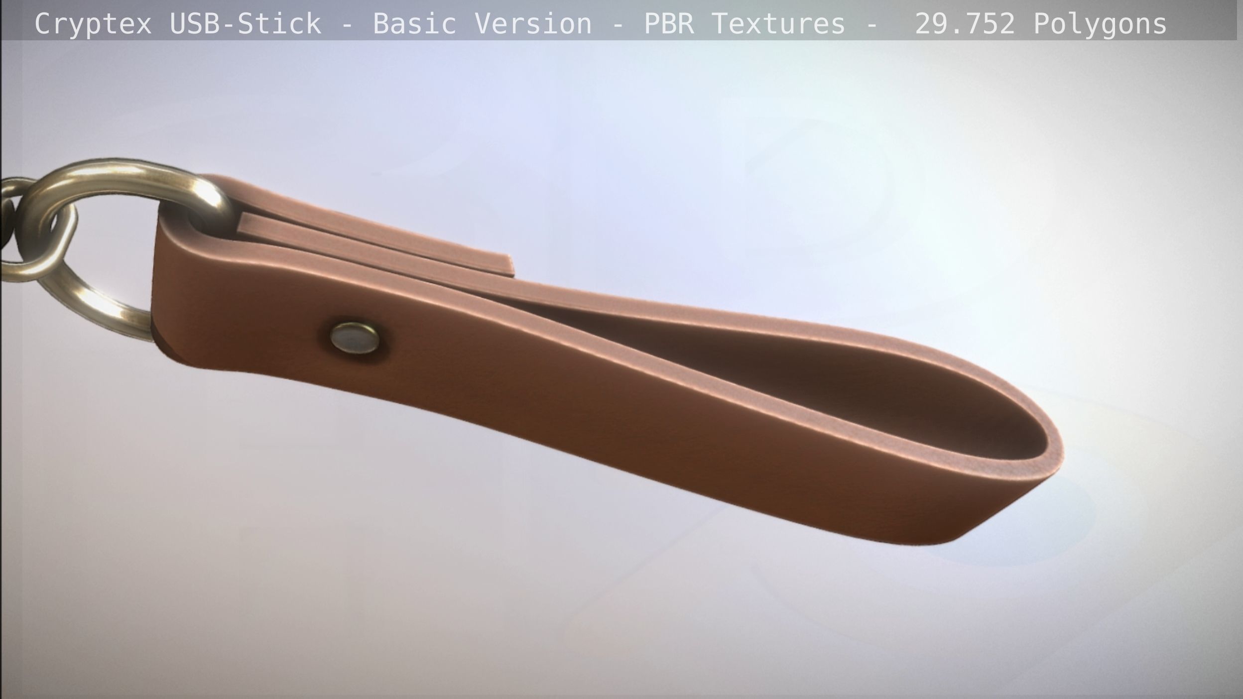 Cryptex USB-Stick PBR Basic Version Low-poly 3D model_32