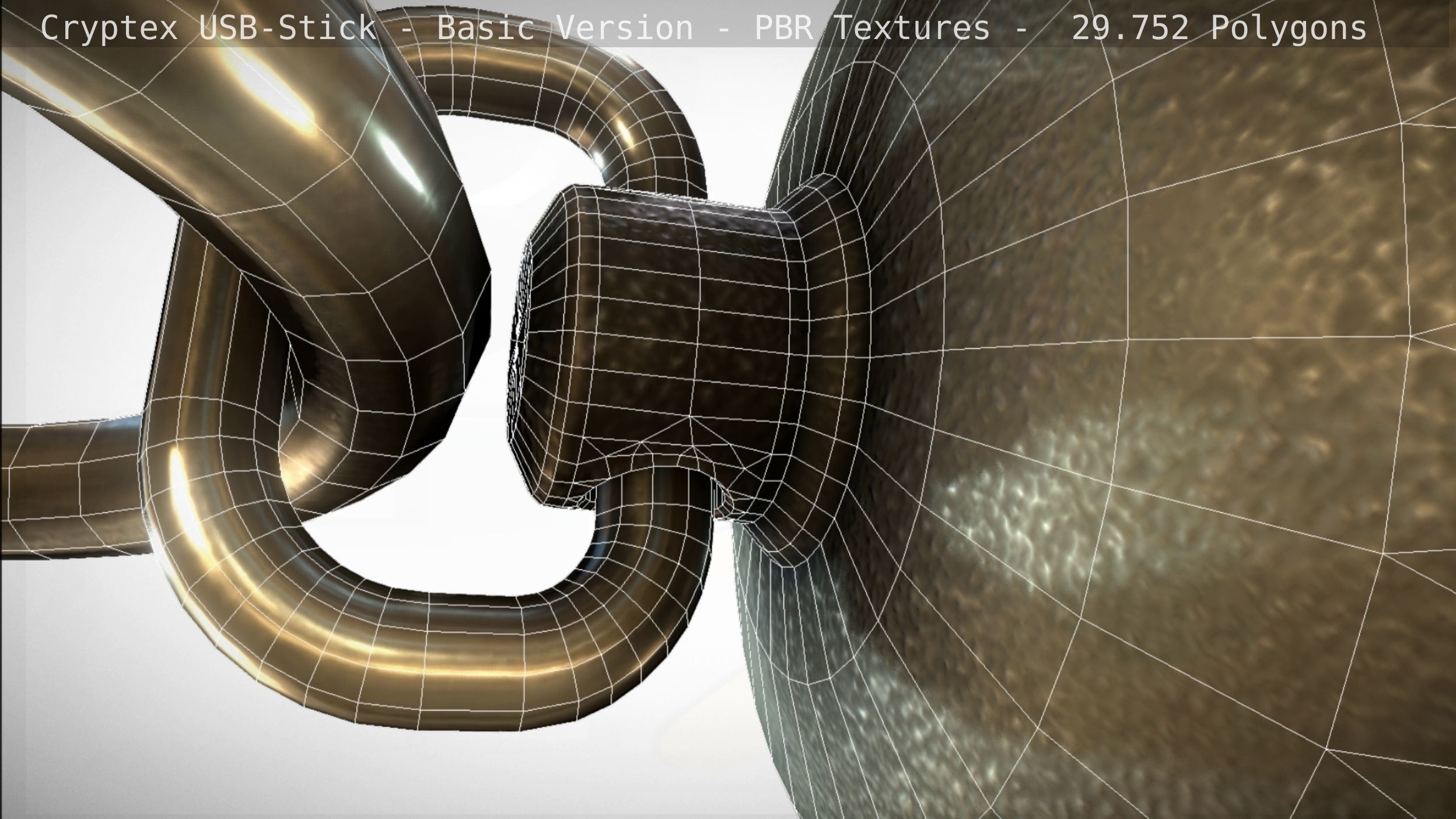 Cryptex USB-Stick PBR Basic Version Low-poly 3D model_46