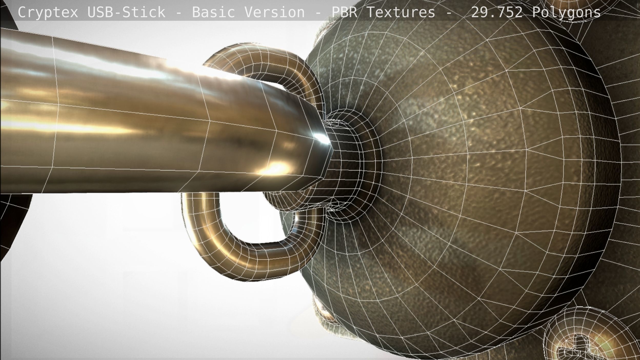 Cryptex USB-Stick PBR Basic Version Low-poly 3D model_42