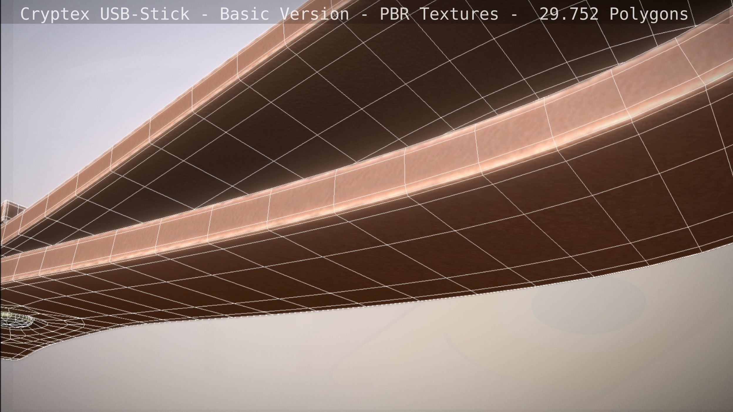 Cryptex USB-Stick PBR Basic Version Low-poly 3D model_52