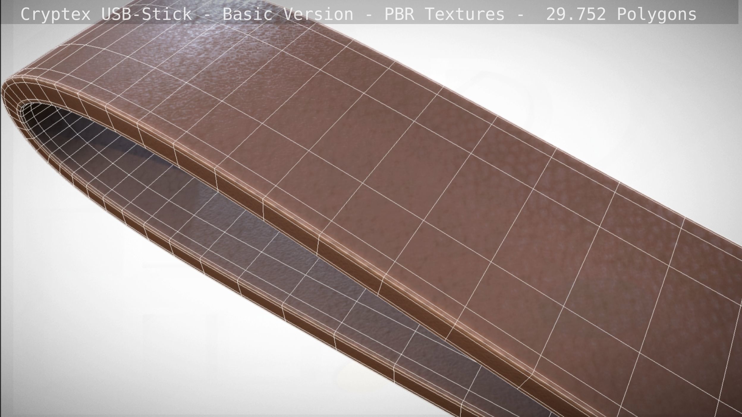 Cryptex USB-Stick PBR Basic Version Low-poly 3D model_54