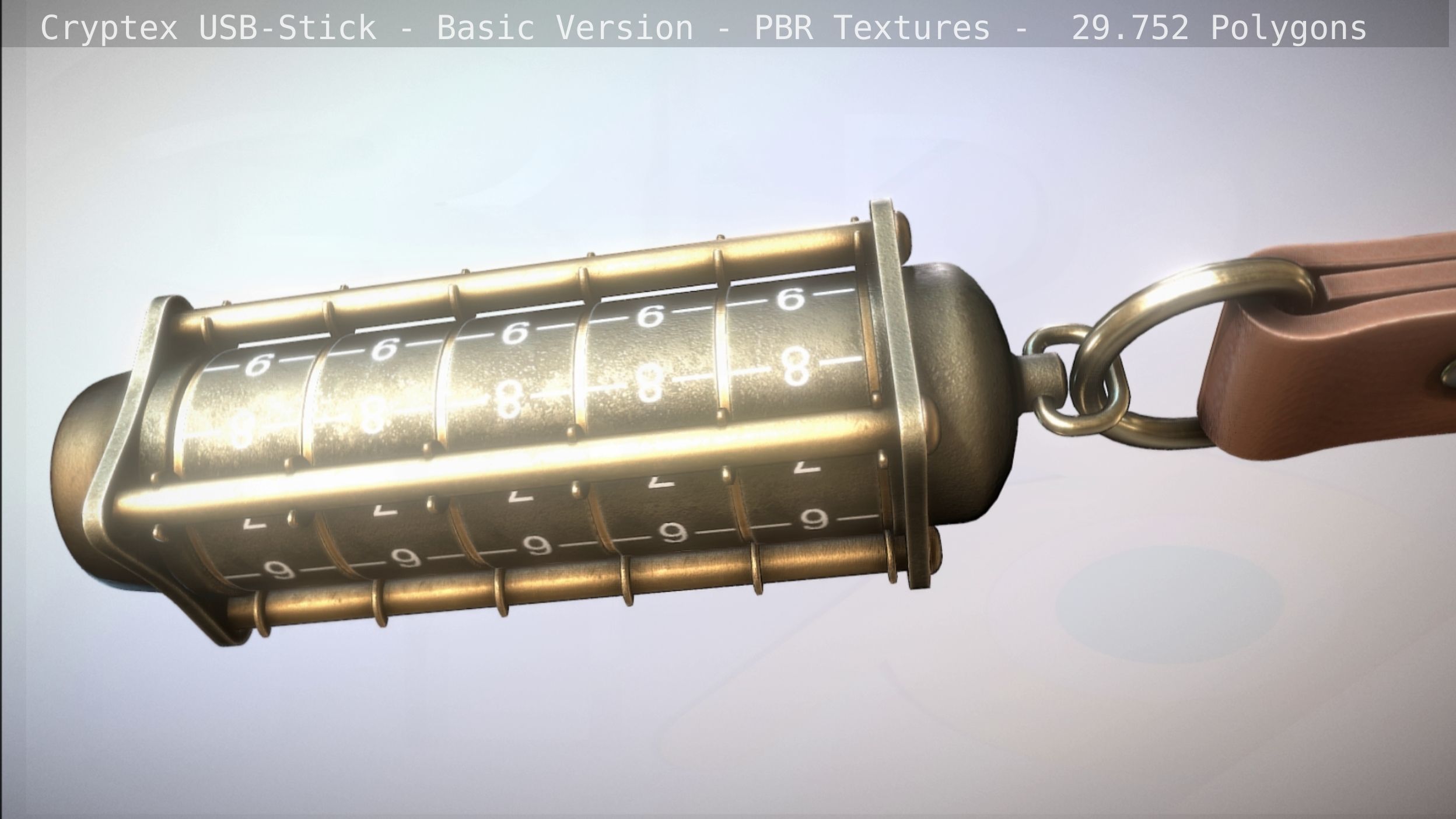 Cryptex USB-Stick PBR Basic Version Low-poly 3D model_26