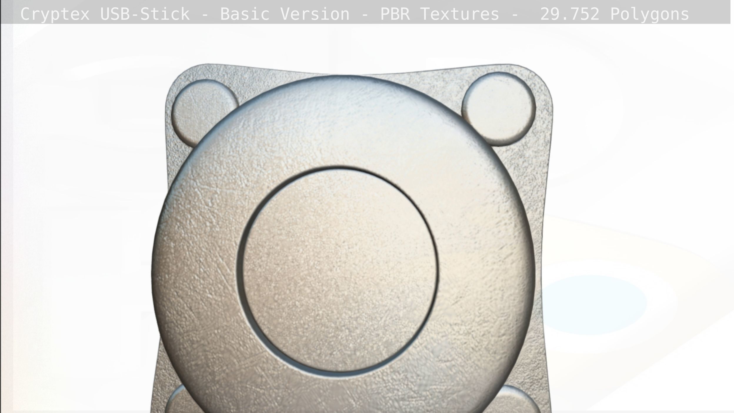 Cryptex USB-Stick PBR Basic Version Low-poly 3D model_67