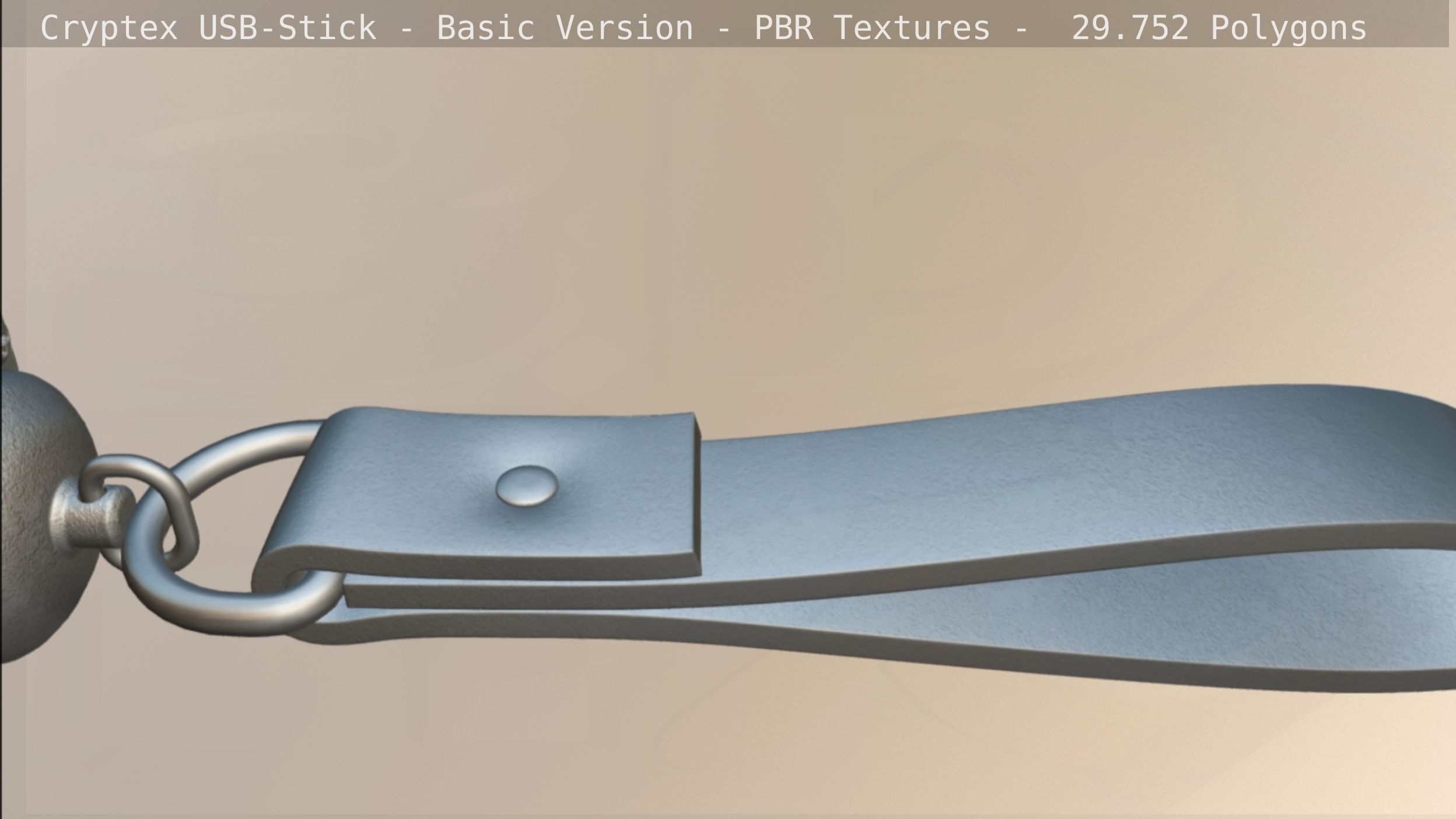 Cryptex USB-Stick PBR Basic Version Low-poly 3D model_72