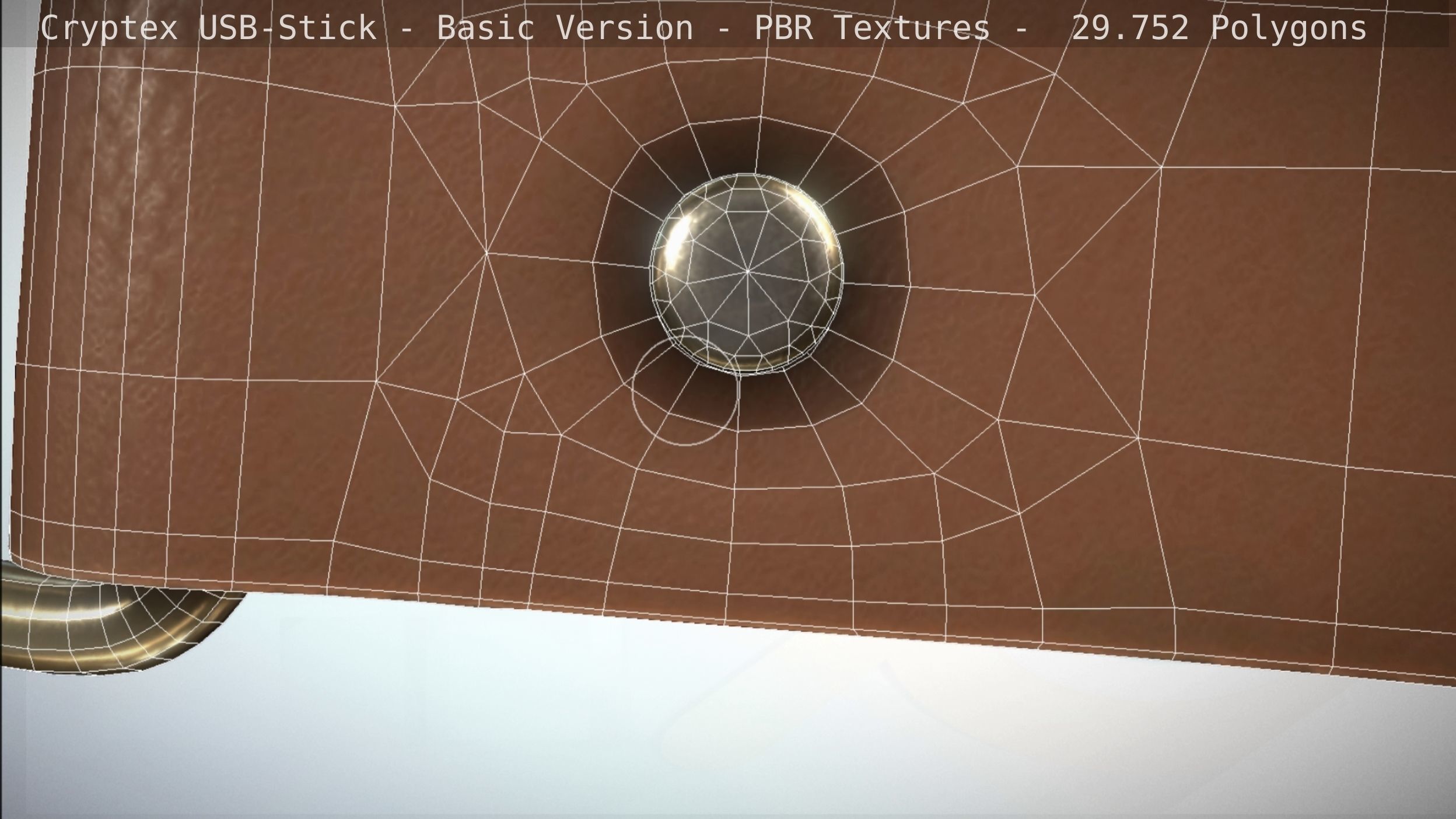 Cryptex USB-Stick PBR Basic Version Low-poly 3D model_12