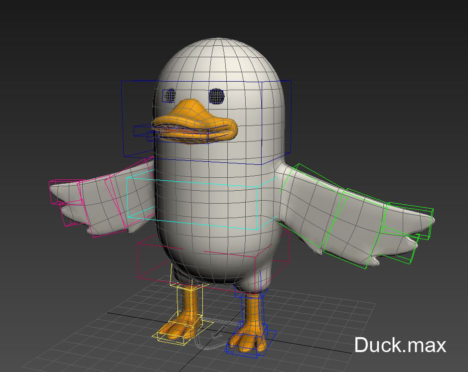 Rigged Duck Character 3D model_13