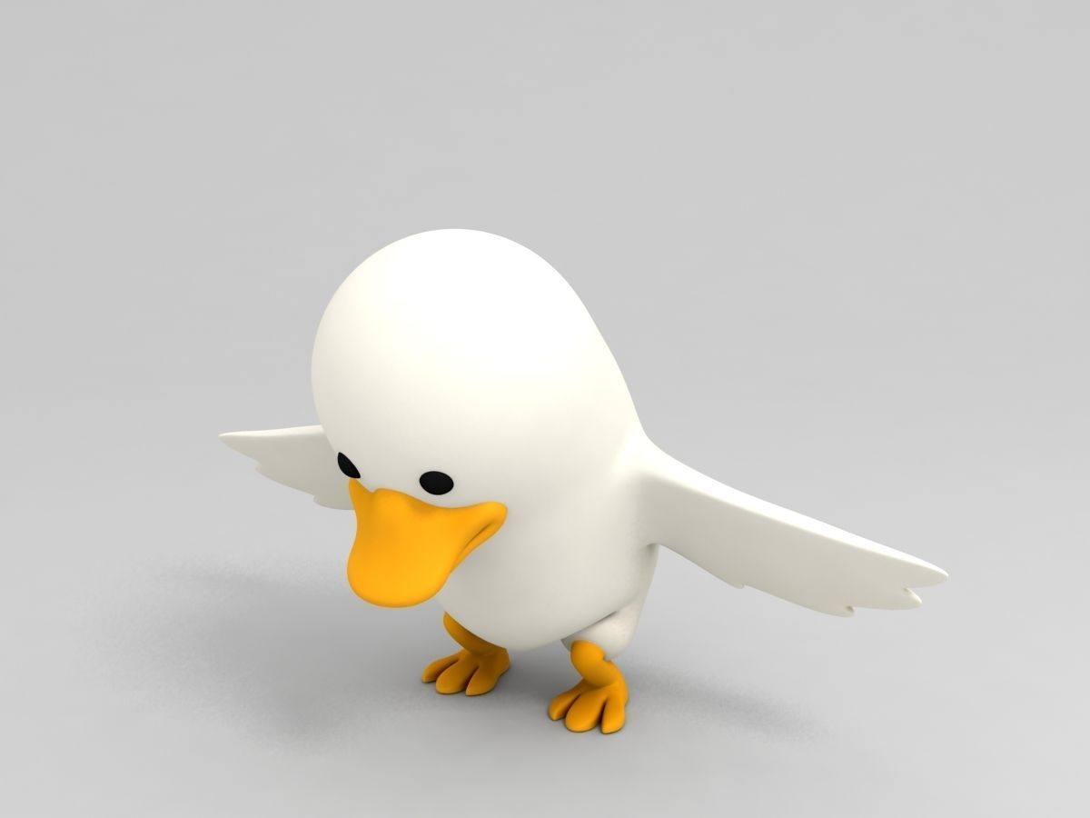 Rigged Duck Character 3D model_11