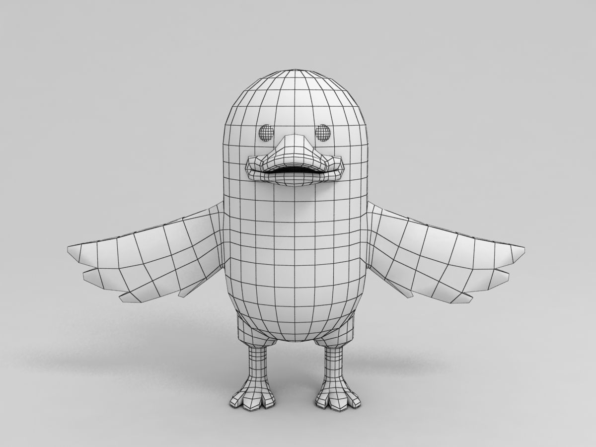 Rigged Duck Character 3D model_12