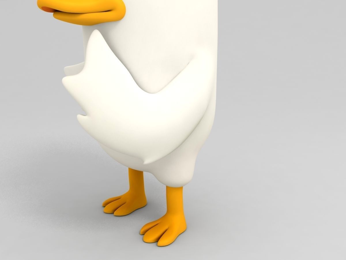 Rigged Duck Character 3D model_10