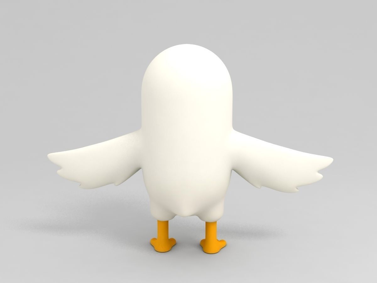 Rigged Duck Character 3D model_4