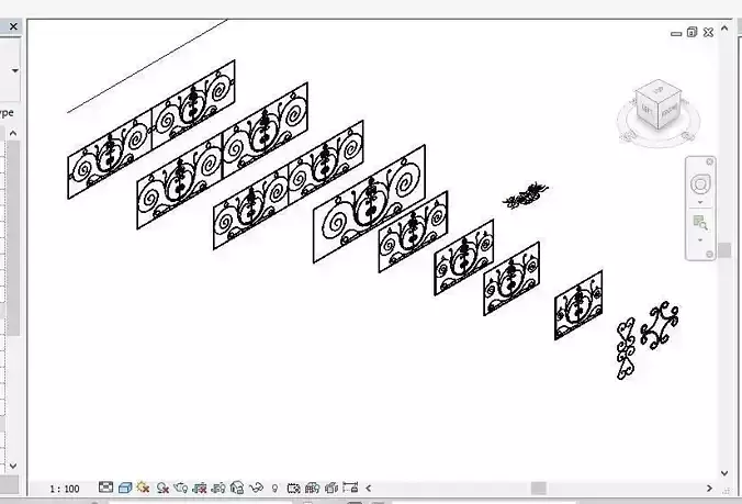 Steel Rail Decorative Classic Balcony 