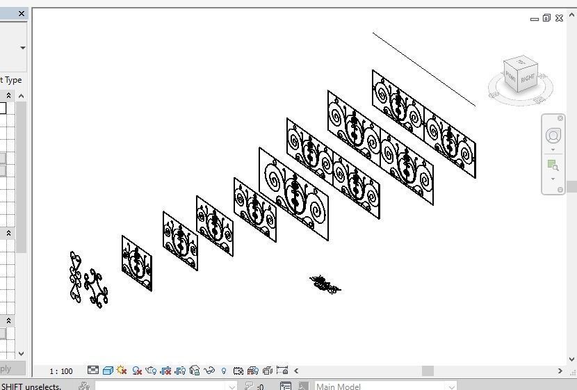 Steel Rail Decorative Classic Balcony  3D model_1