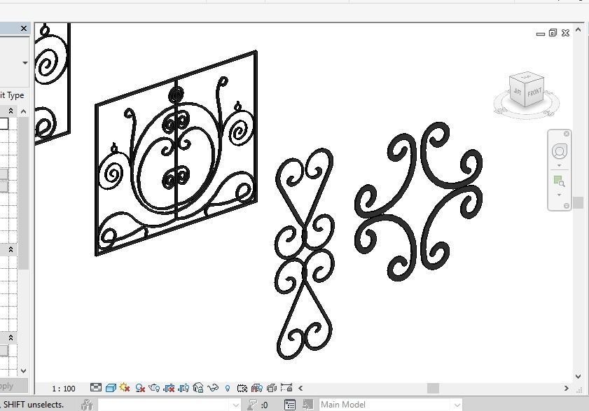 Steel Rail Decorative Classic Balcony  3D model_7