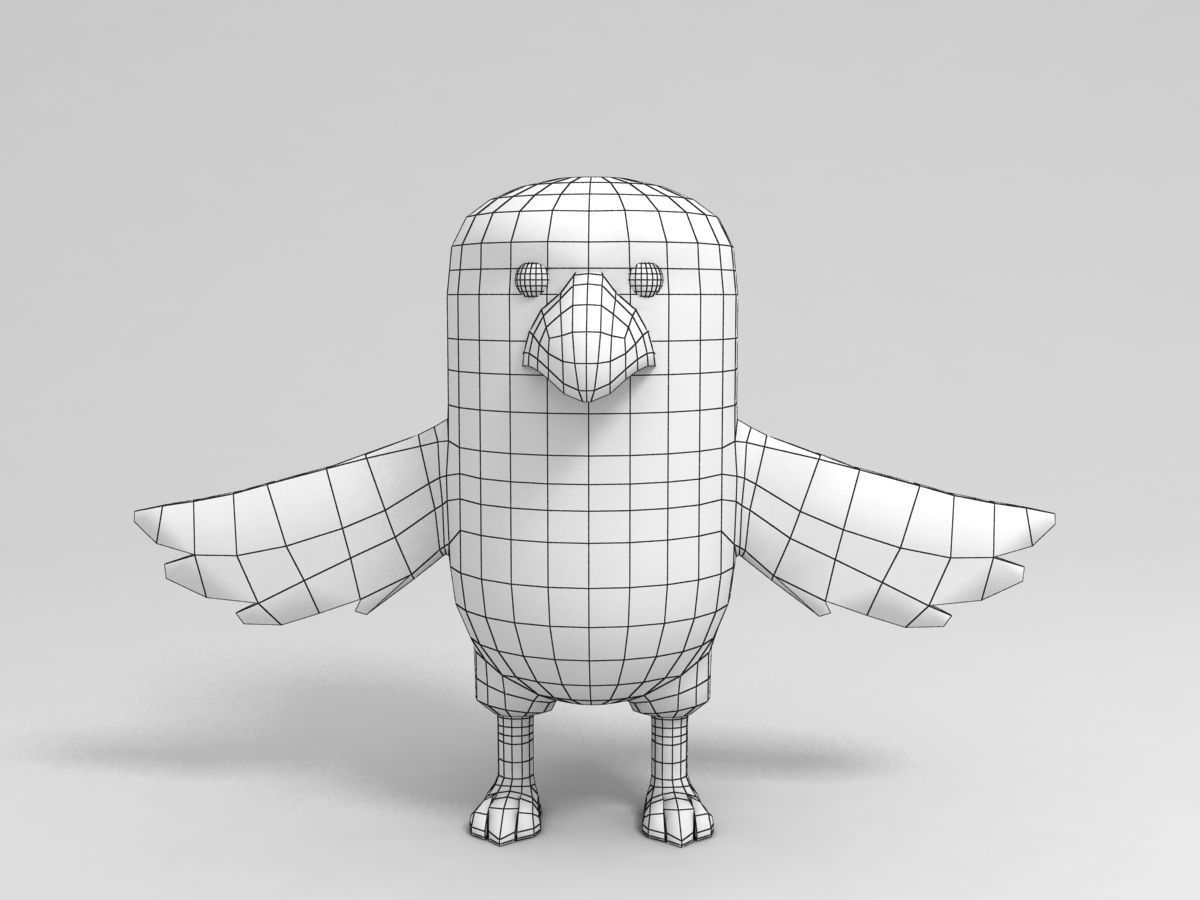Rigged Eagle Character 3D model_12