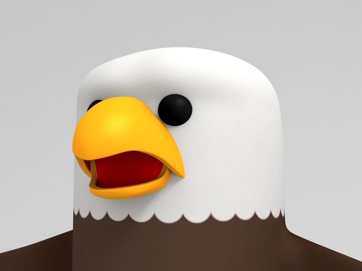 Rigged Eagle Character 3D model_8