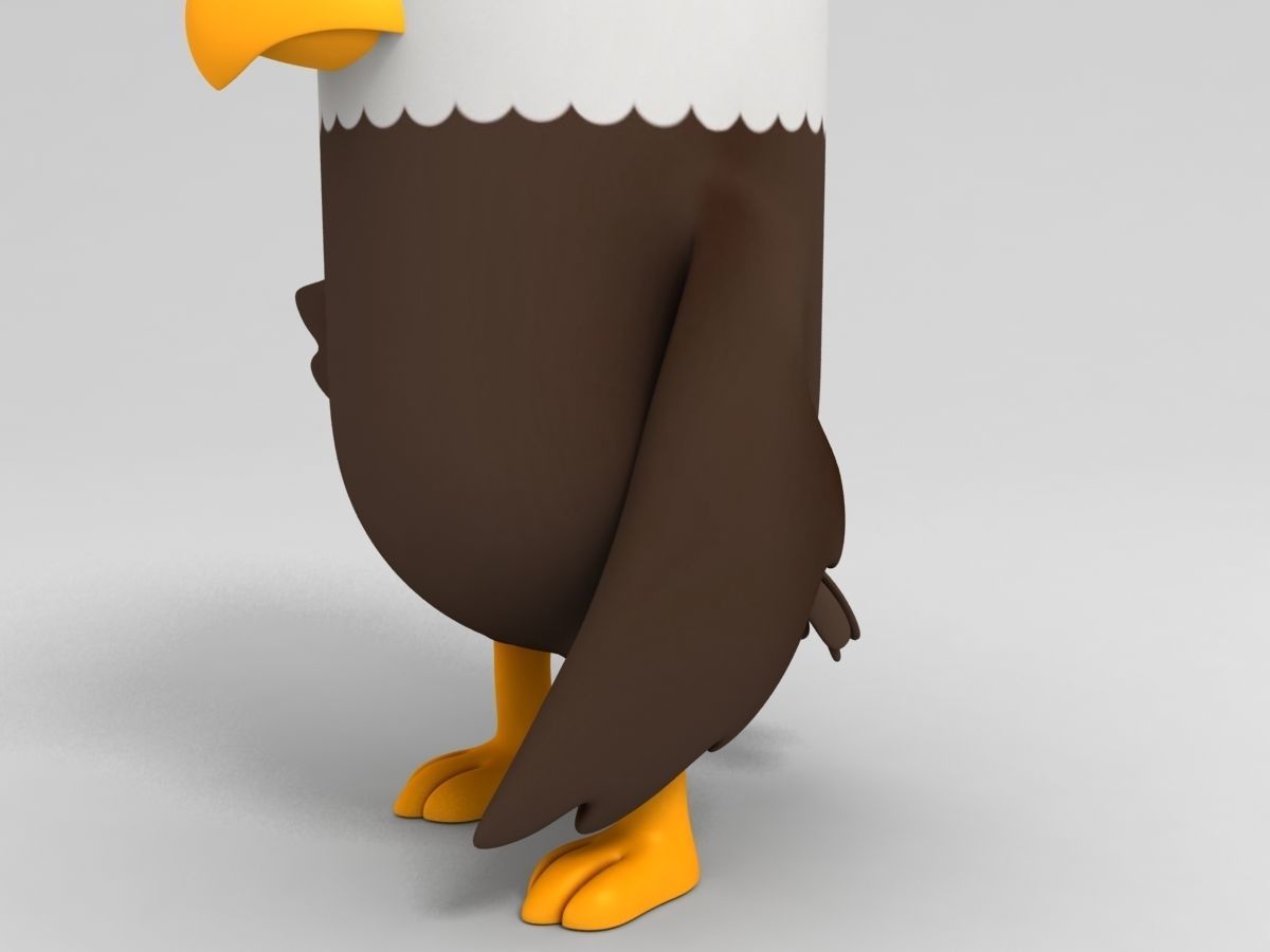 Rigged Eagle Character 3D model_9