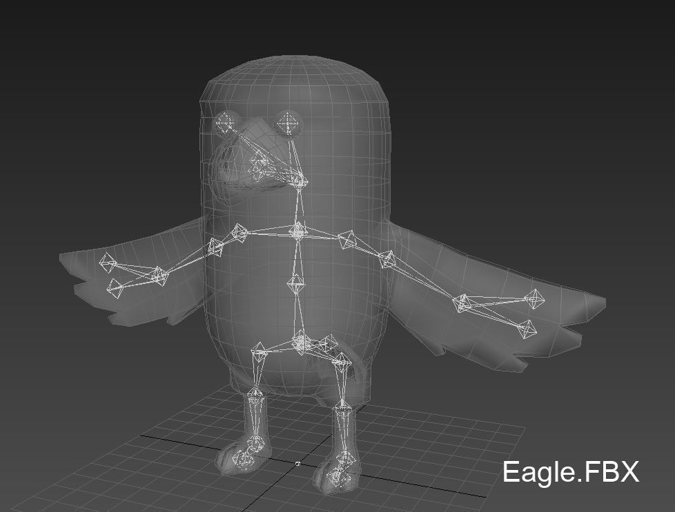 Rigged Eagle Character 3D model_15