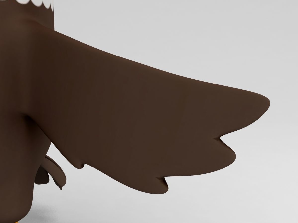 Rigged Eagle Character 3D model_5