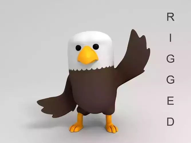 Rigged Eagle Character