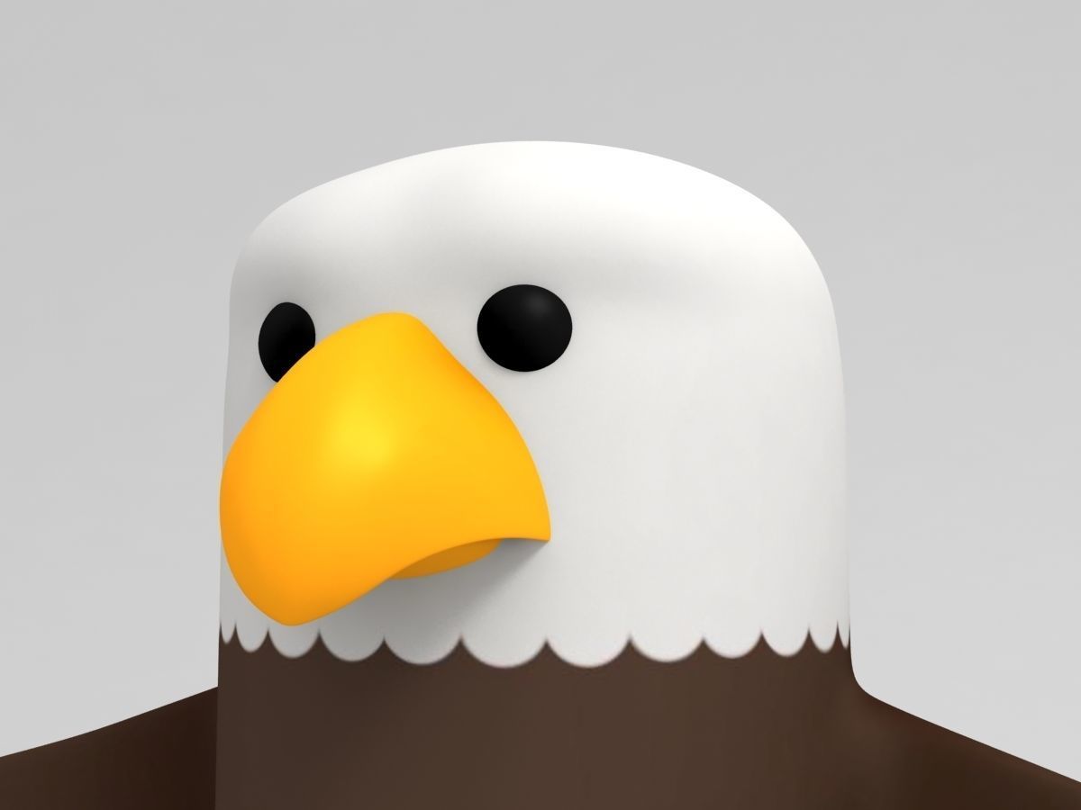 Rigged Eagle Character 3D model_7