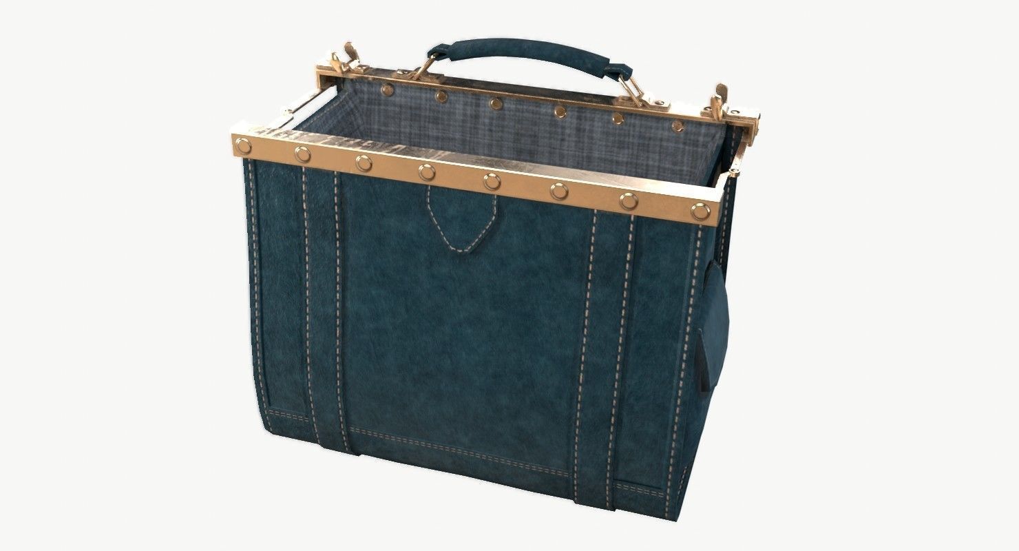 Carpetbag purse 3D model_11