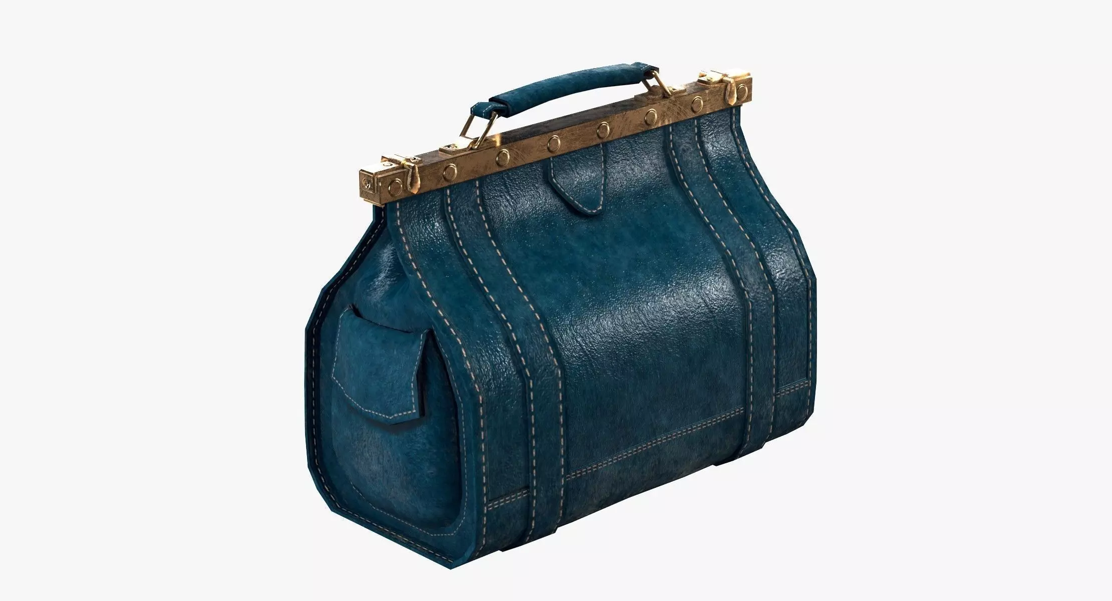 Carpetbag purse 3D model_0