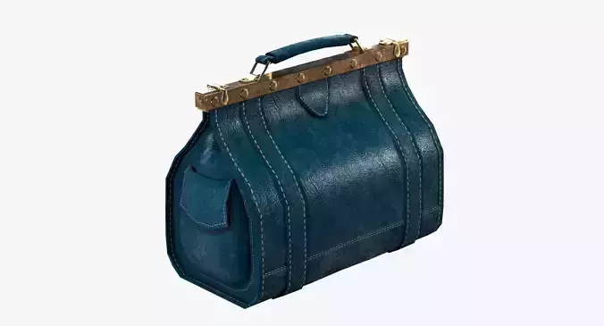 Carpetbag purse 3D model