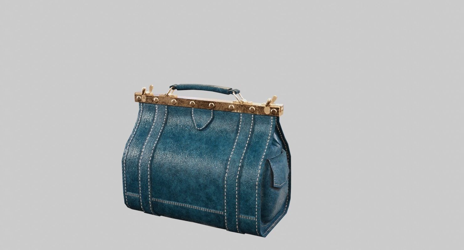 Carpetbag purse 3D model_34