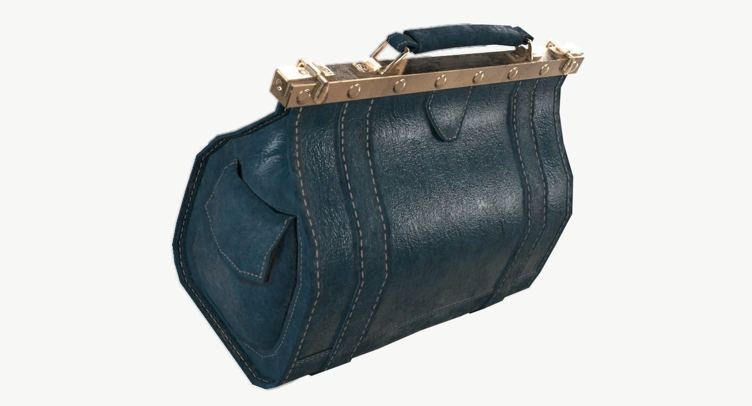 Carpetbag purse 3D model_3